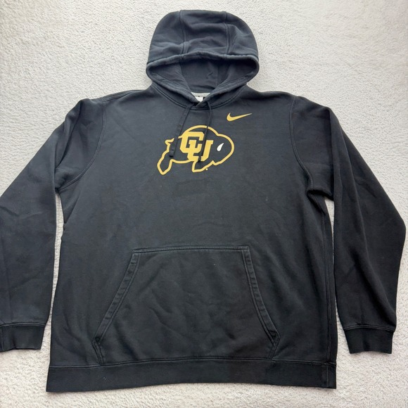 Nike Other - Nike Colorado Buffaloes Hoodie Mens XL Black Gold CU Buffs NCAA Pullover Fleece